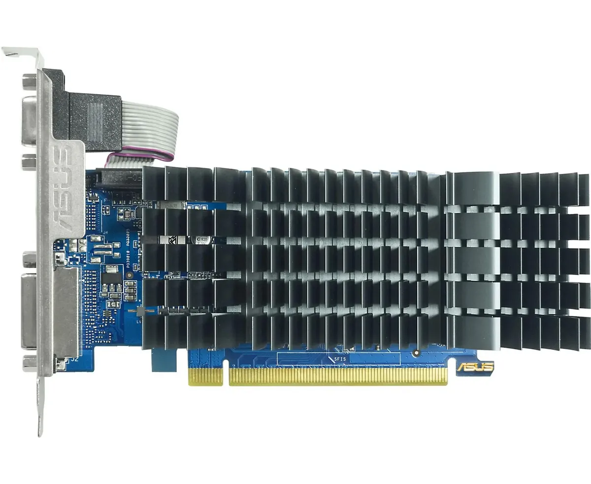 Видеокарта Asus Nvidia Ge Force GT 710 2 Gb (GT710-SL-2 GD5-BRK-Evo) PCI-E 64bit GDDR5 954/5012 DV Ix1 HDM Ix1 CR Tx1 HDCP Ret low profile