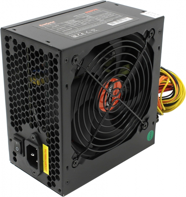 Блок питания Exegate EX260647 RUS 800 W Exegate 800 PPE, ATX, black, APFC, 12cm, 24p+(4+4)p, PCI-E, 3x IDE, 5x SATA, FDD