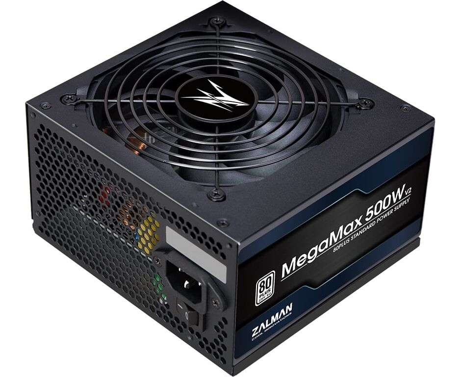 Блок питания Zalman ZM500-TXII (V2), 500 W, ATX12 V v2.31, APFC, 12cm Fan, 80+ 230 V EU, Retail