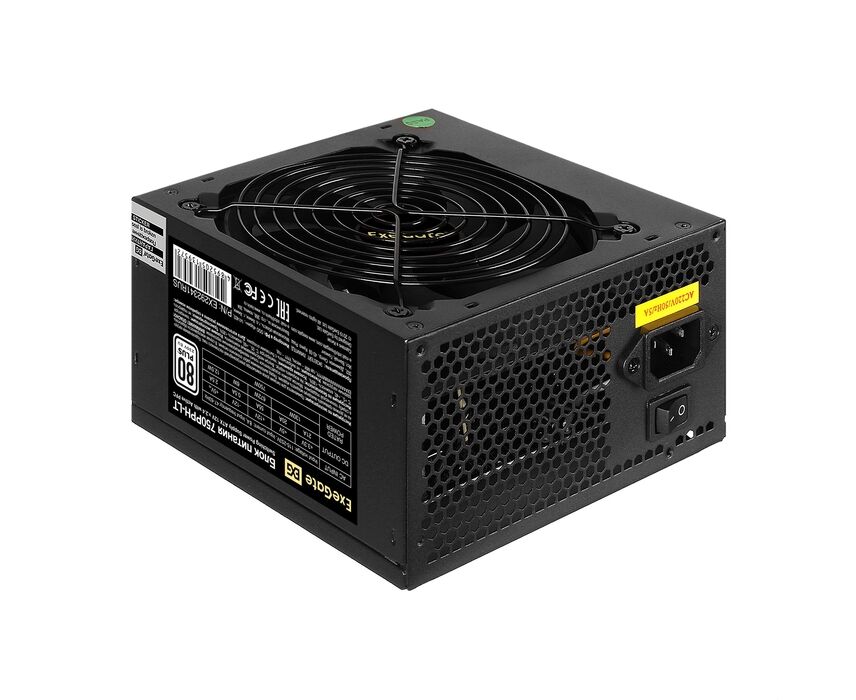 Блок питания Exegate 750 PPH-LT-OEM EX292341 RUS-OEM 750 W 80 Plus (ATX, APFC, КПД 82проц. (80 Plus), 12cm fan, 24pin, 2x(4+4)pin, 4x PCI-E)