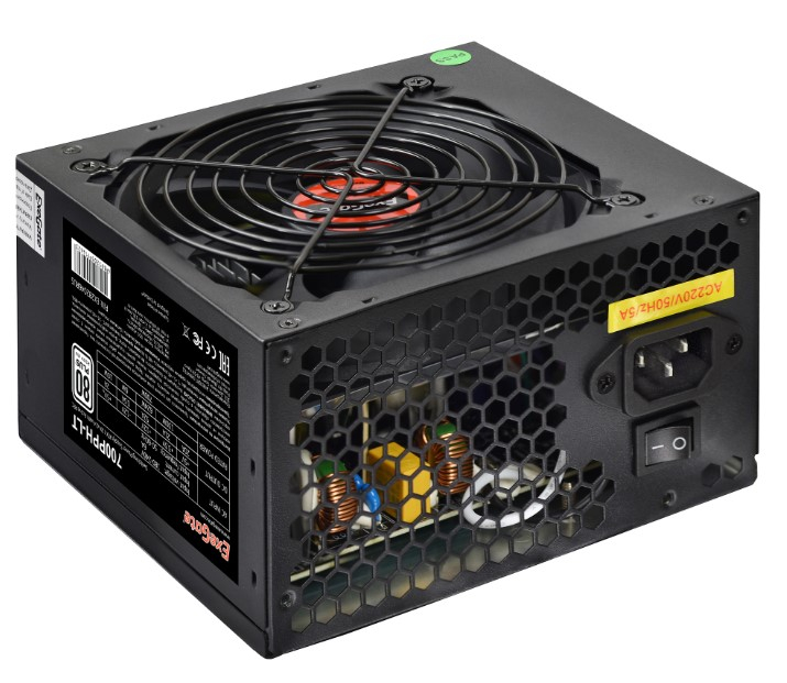 Блок питания Exegate EX282046 RUS-OEM 650 PPH-LT-OEM, 80+, ATX, black, APFC, 12cm, 24p, (4+4)p, 5x SATA, 3x IDE