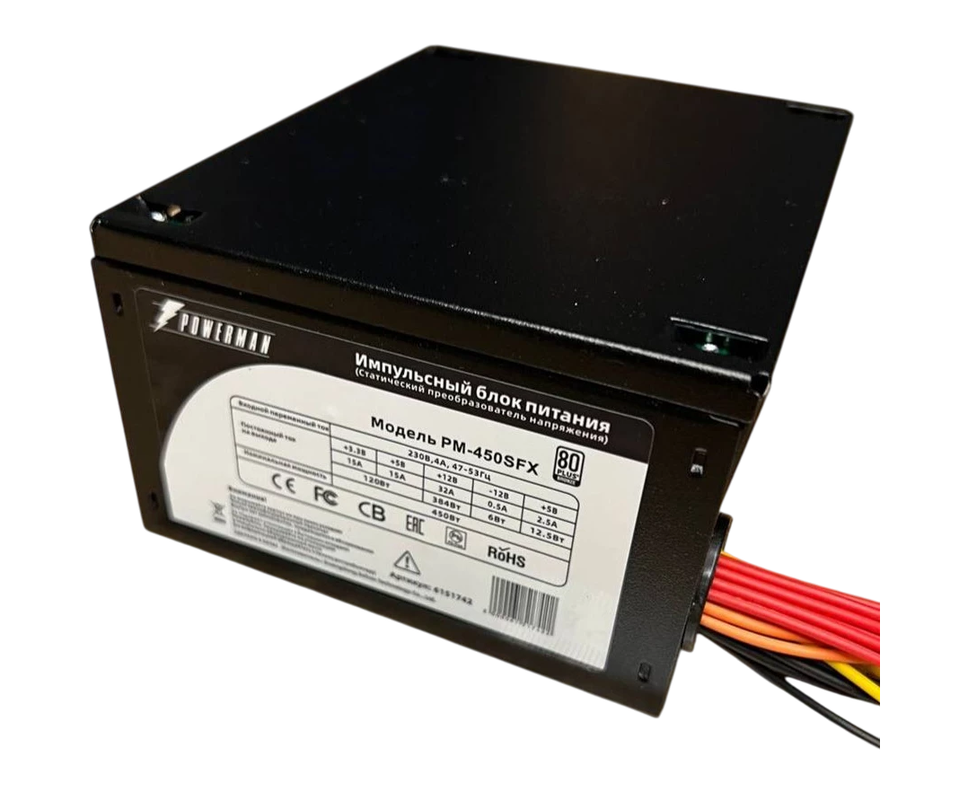 Блок питания Powerman PM-450 SFX (6151742) 450 W 80+ (8cm fan)
