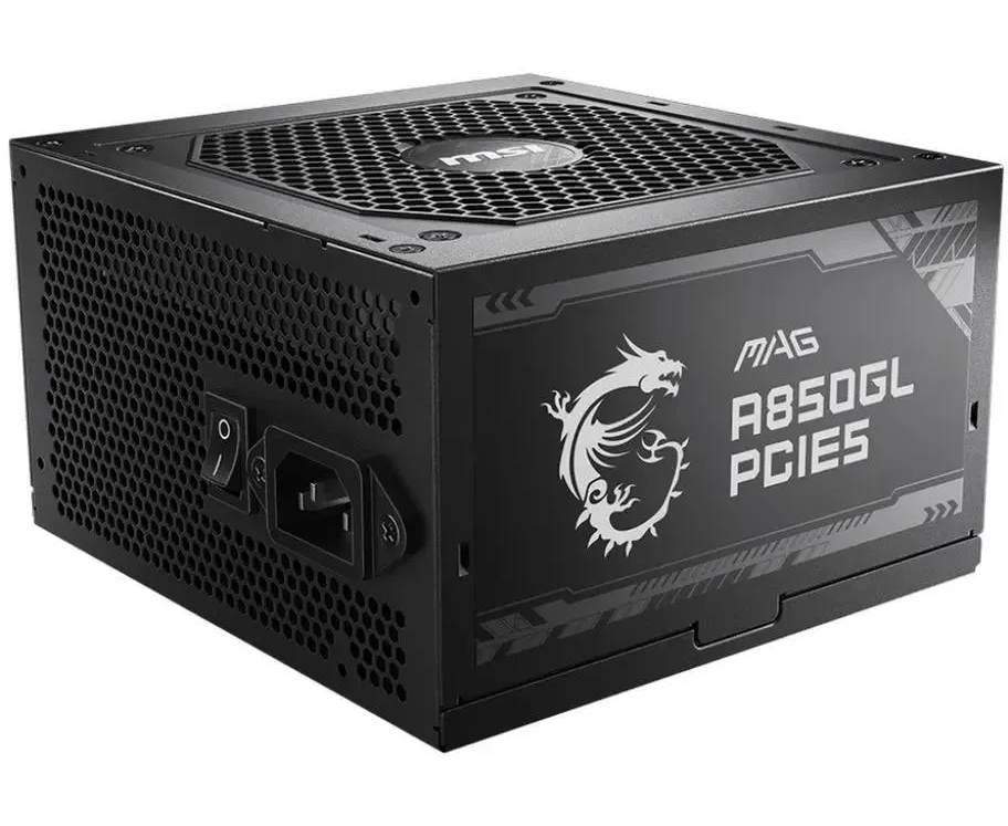 Блок питания MSI MAG A850 GL PCIE5 (306-7 ZP8 A11-CE0), 850 W, 80+ Gold, полностью модульный, ATX 3.0, PCIE5