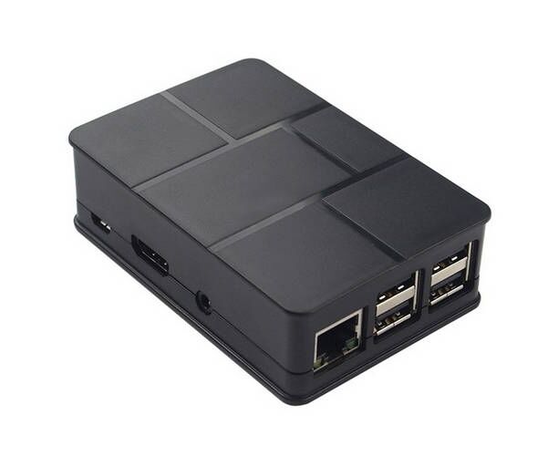 Корпус ACD RA186 Black ABS Plastic Case Brick style w/ Camera cable hole for Raspberry Pi 3