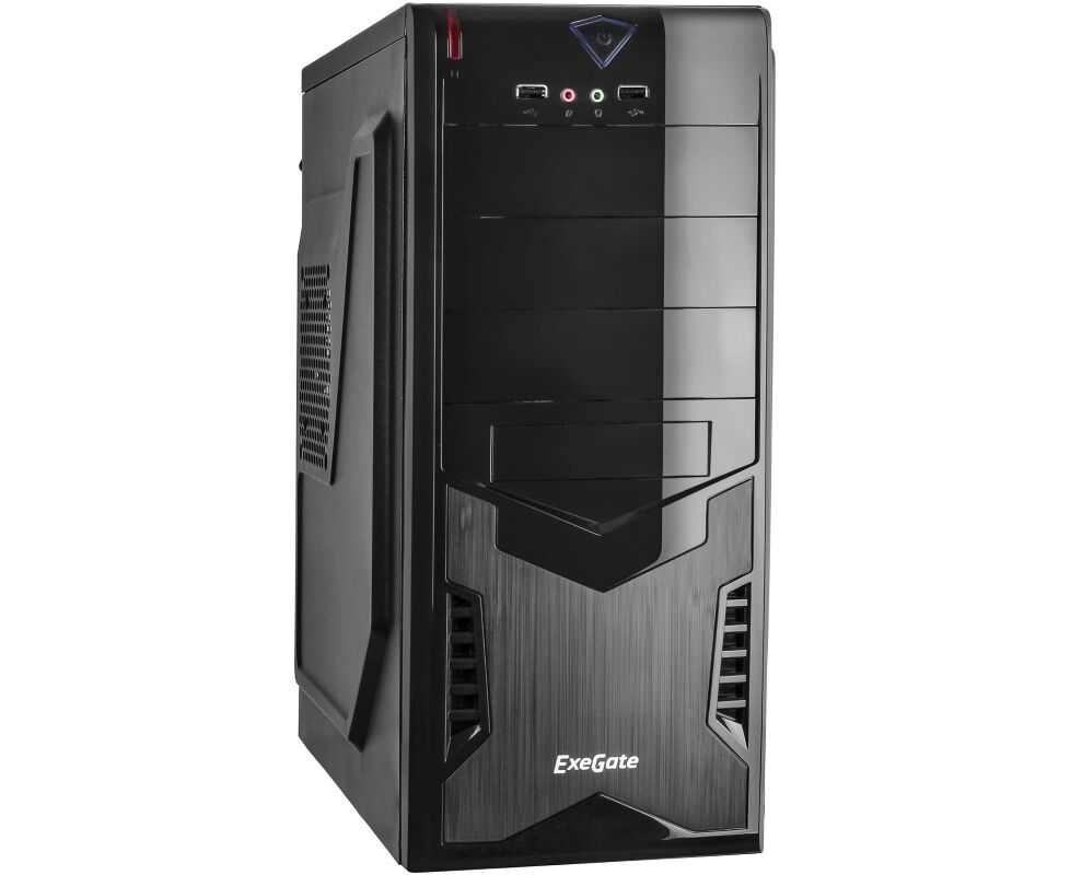 Корпус Exe Gate CP-601 Black EX261447 RUS ATX, без БП, 2x USB, Audio