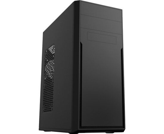 Корпус Foxline FL-302 450 W black ATX FL-302-FZ450 R, w/450 W ATX PSU 2x USB2.0, HDA, w/pwr cord, w/o FAN