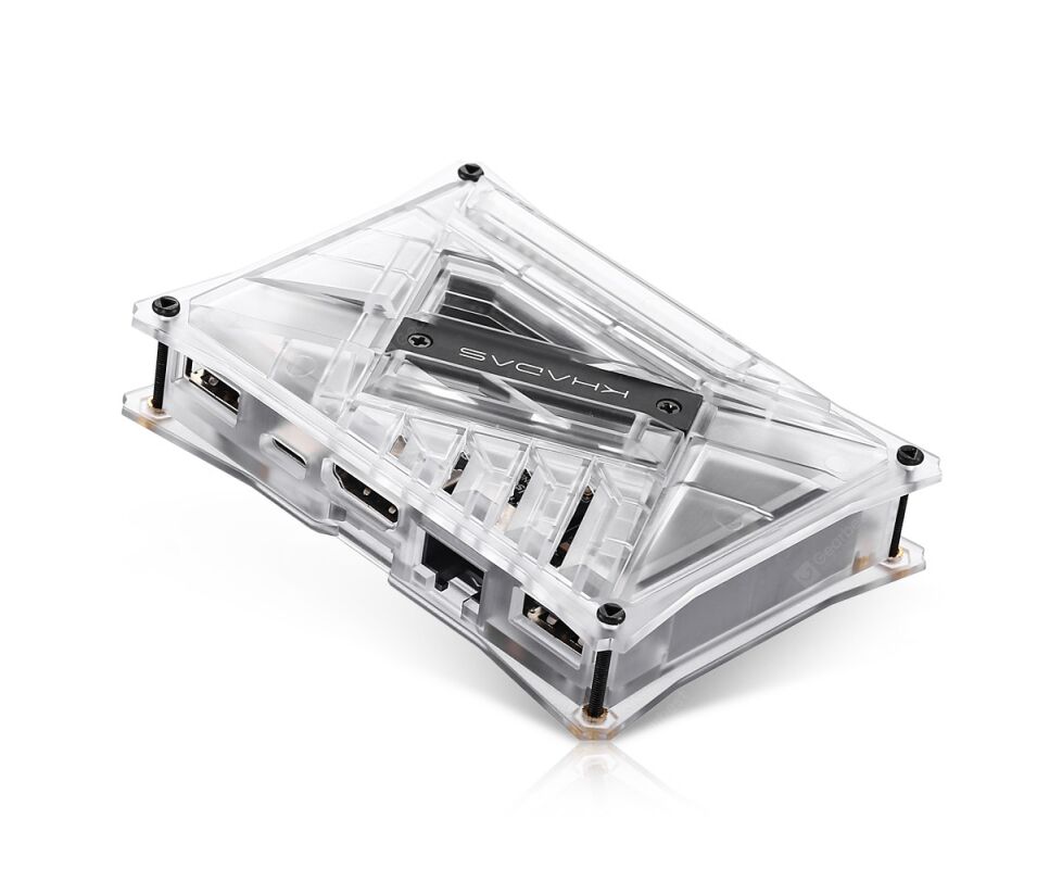 Корпус Khadas KCS-T-001 DIY Case Transparent VI Ms DIY Case, Transparent, with heavy metal plate