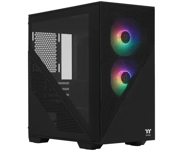 Корпус Thermaltake Divider 170 TG ARGB/Black CA-1 S4-00 S1 WN-00 /Win/SPCC/Tempered Glass*1/120mm ARGB PWM Fan*2
