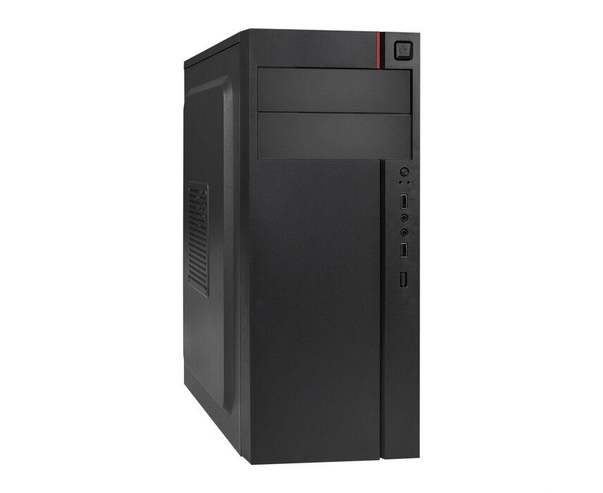 Корпус Exegate AA-440 EX290172 RUS Miditower ATX, без БП, 2*USB, аудио, черный