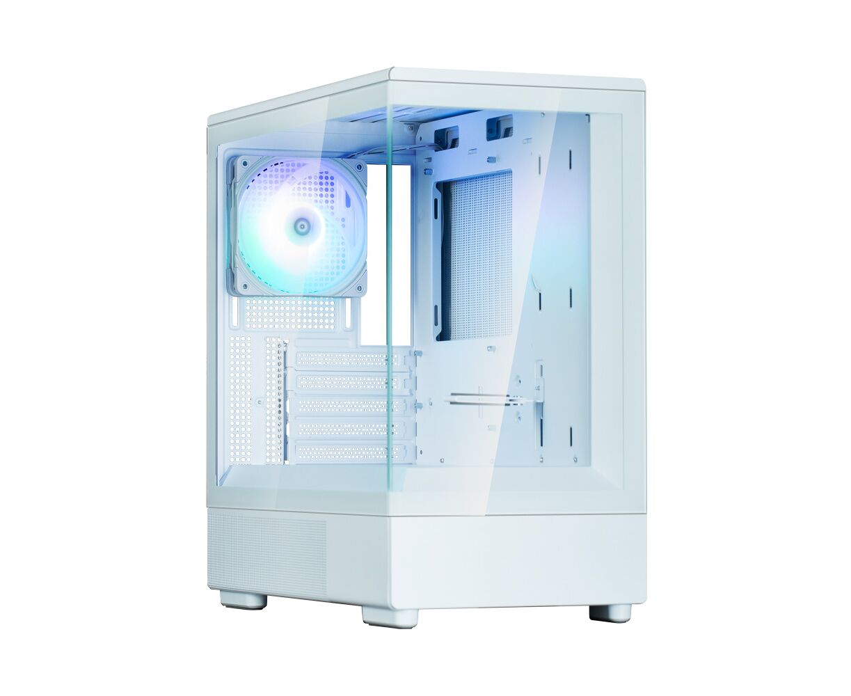 Корпус ZALMAN P10, m ATX, White, Window, 2x3.5", 3x2.5", 1x USB Type-C, 1x USB3.0, Rear 1x120mm ARGB