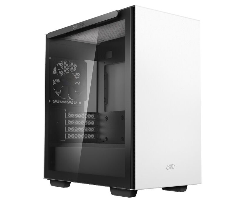 Корпус Deepcool Macube 110 WH без БП, боковое окно (закаленное стекло), белый, m ATX
