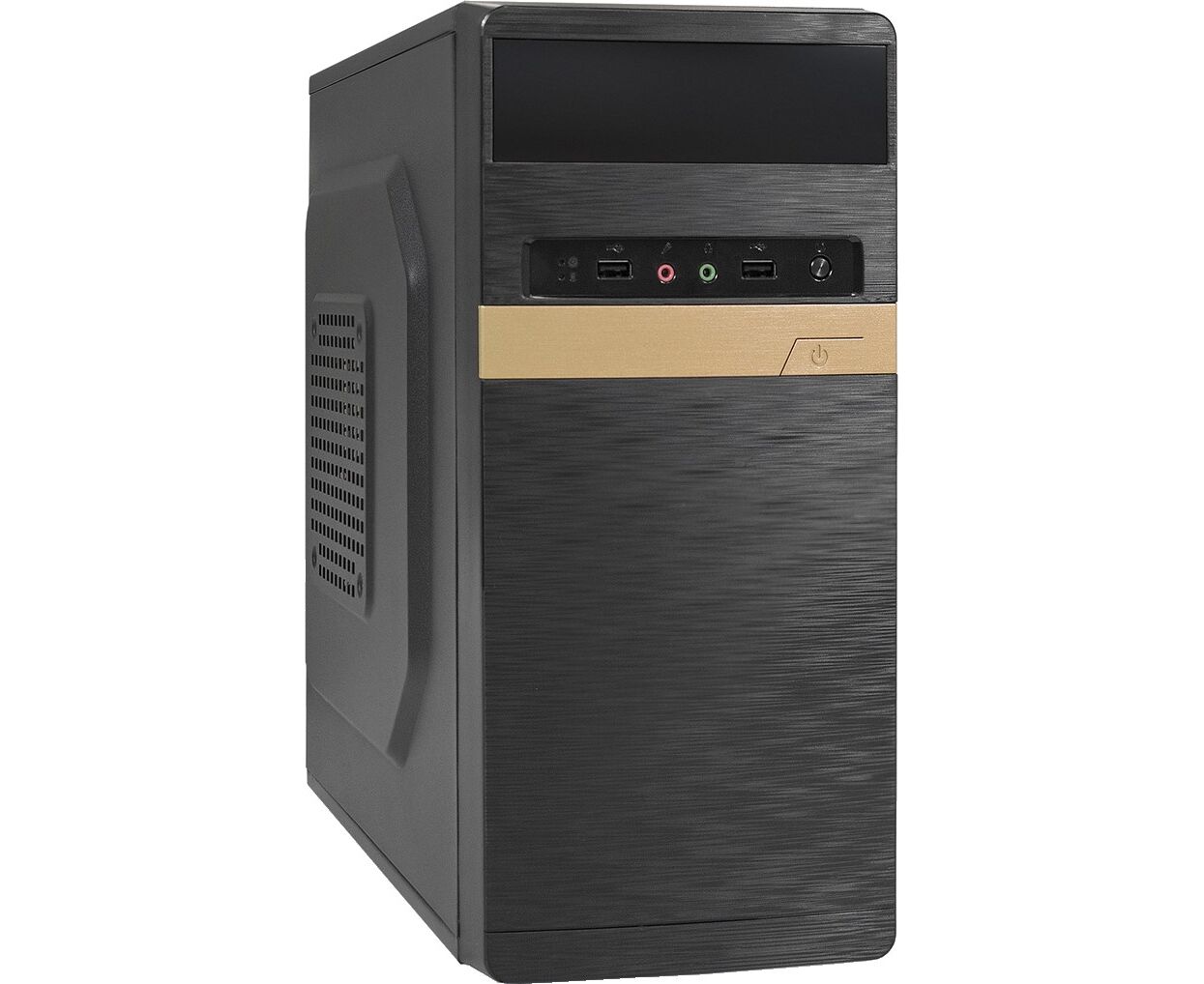 Корпус Exegate EX283059 RUS Exe Gate BAA-106 Black, m ATX, AAA450, 80mm, 2x USB, Audio