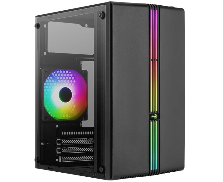 Корпус Aero Cool EVO Mini-G-BK-v1 (4711099472352) Mini Tower (m ATX, USB3x1, USB2x2, 120mm RGB fan, без БП)
