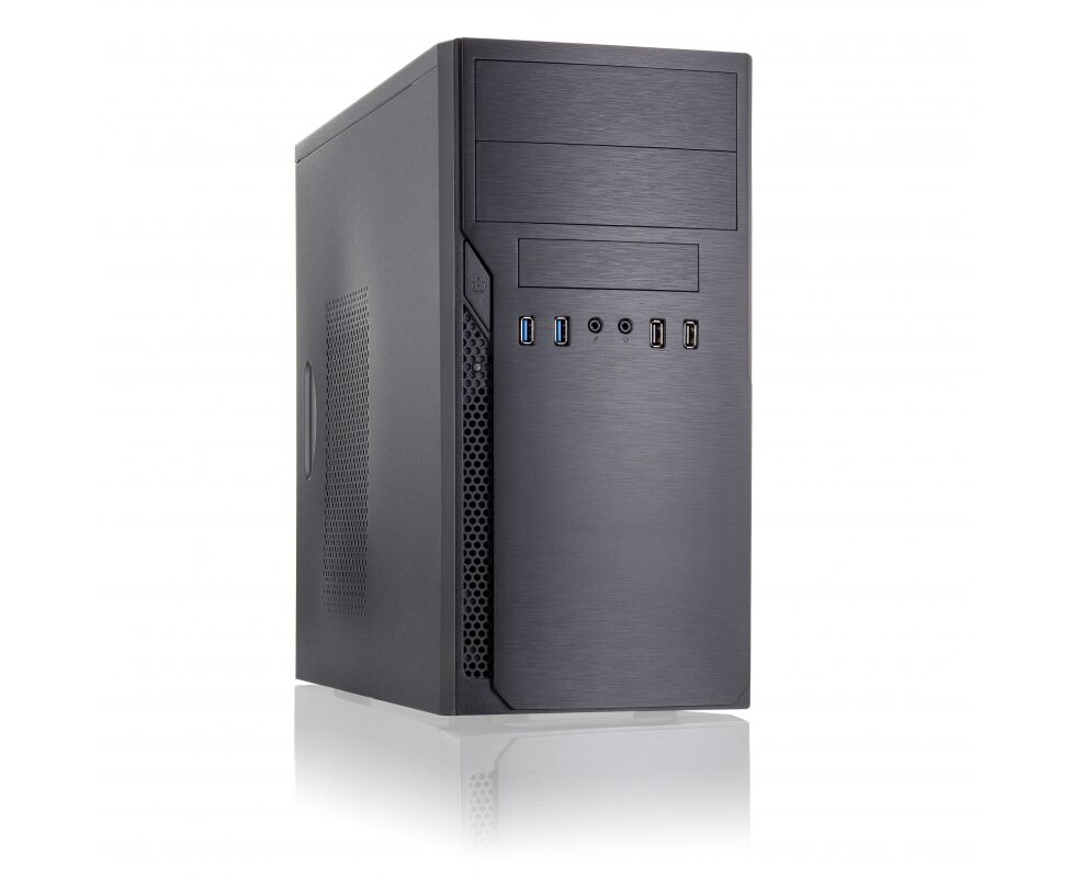 Корпус Foxline FL–628-FZ450 R-U32 m ATX case, black, w/PSU 450 W 12cm, w/2x USB2.0, w/2x USB3.0 w/pwr cord, w/o FAN