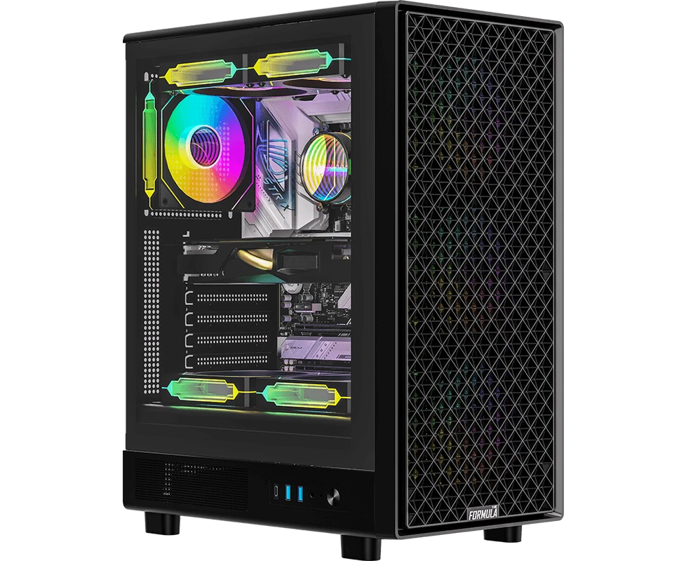 Корпус Formula Mana Dynamic, ATX, Midi-Tower, без БП, черный