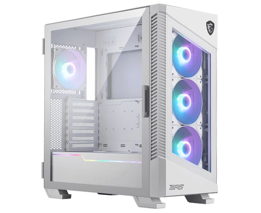 Корпус MSI MPG Velox 100 R White (306-7 G18 W21-809) Global, 2x USB 3.0, 1x Type C, 4x120mm ARGB Fan, ARGB