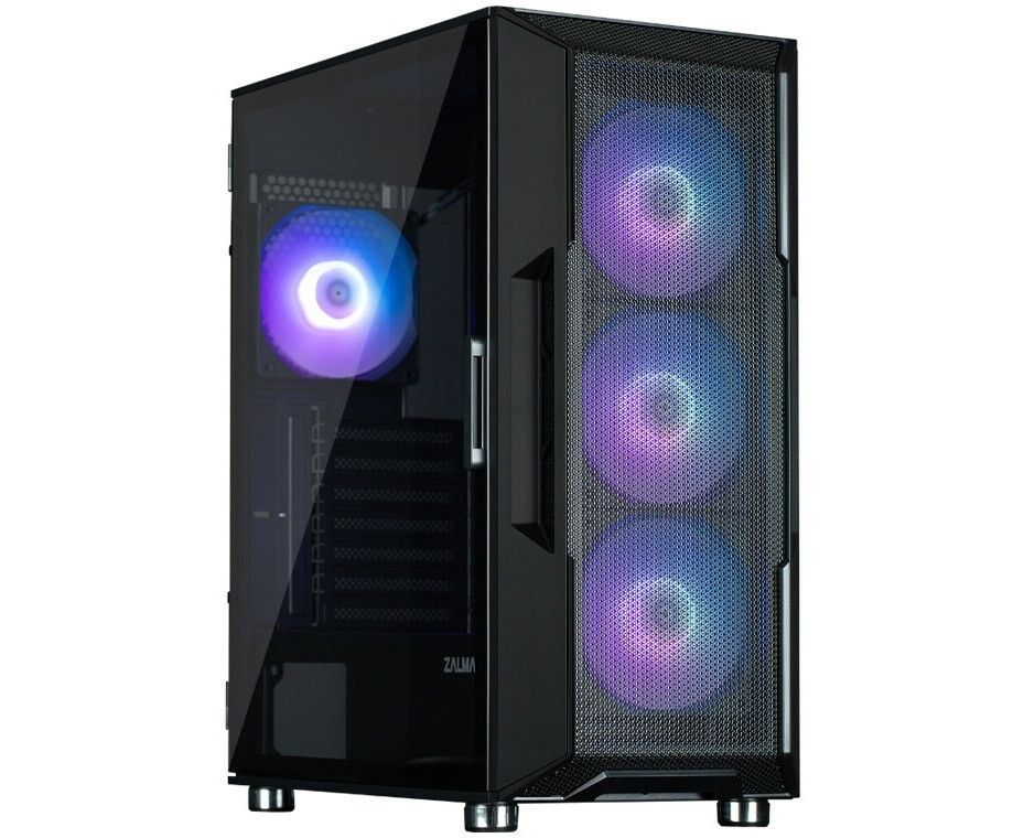 Корпус ZALMAN I3 Neo ARGB Black, ATX, Front Mesh, Window, 2x3.5", 3x2.5", 1x USB2.0, 2x USB3.0, Front 3x120mm ARGB, Rear 1x120mm ARGB