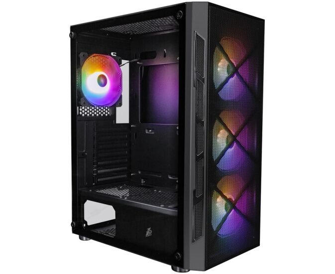 Корпус 1 STPLAYER Firebase XP Black (XP-BK-4 F1) / ATX / 4x120mm LED fans