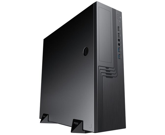 Корпус Powerman EL555 (6188897) Slim Case Black PM-450 TFX,80+Bronze U3.0*2+U2*2+2*combo Audio fan 9cm, intrusion switch m ATX, Mini-ITX