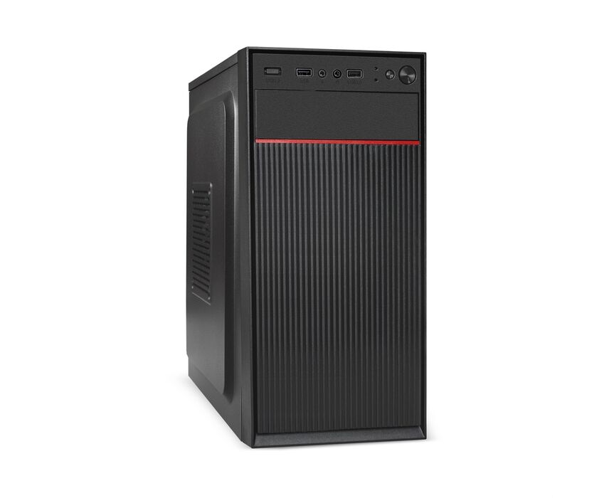 Корпус Exe Gate BAA-113-AAA450 EX292350 RUS Minitower (m ATX, БП AAA450 с вент. 8см, 2*USB, аудио, черный)