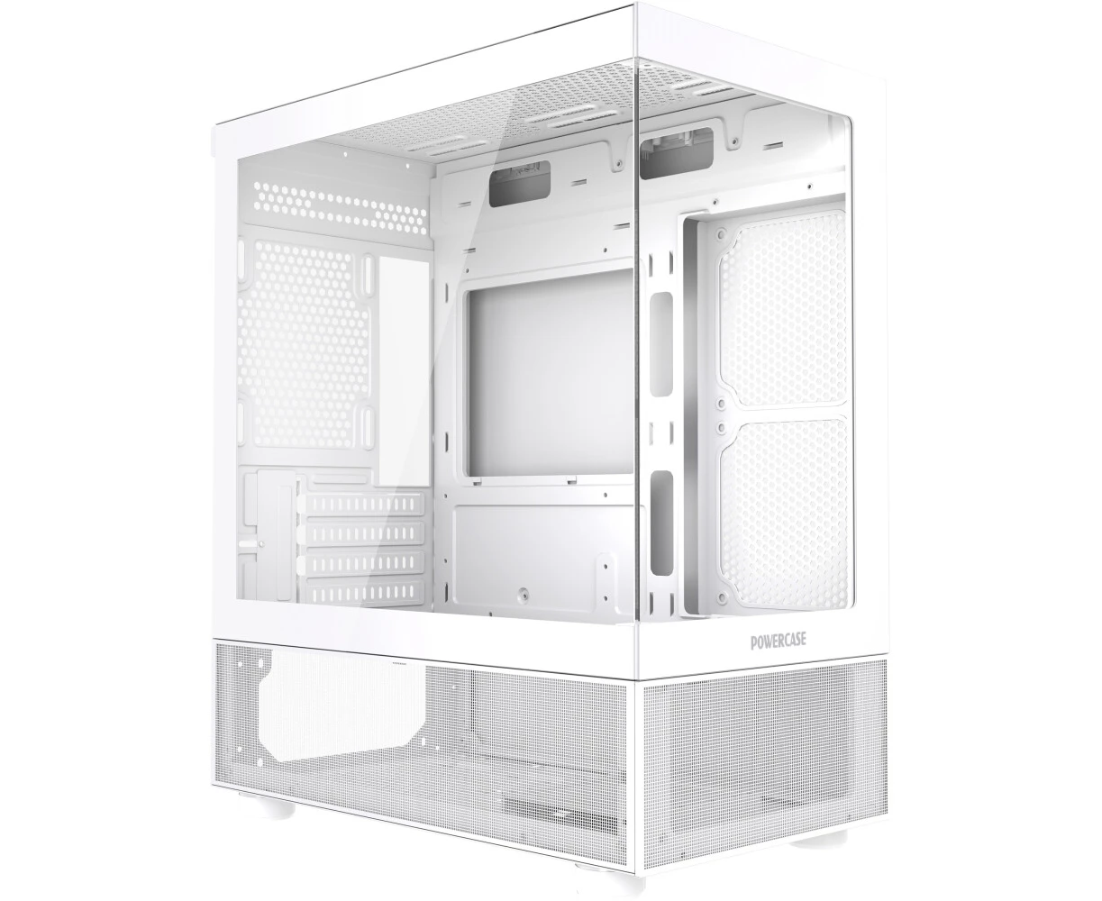 Корпус Powercase Vision Micro M2 (CVMWM2-L0), Tempered Glass, белый, m ATX