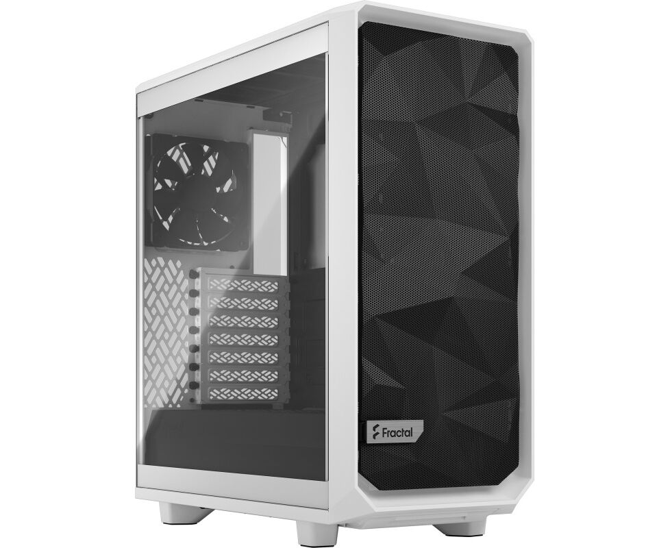 Корпус Fractal Design Meshify 2 Compact White - TG / ATX, TG / 2x140mm & 1x120mm fans inc. / FD-C-MES2 C-05