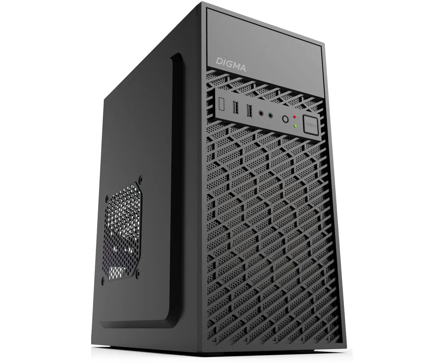 Корпус Digma DCC-MN303 черный без БП m ATX 1x80mm 2x120mm 1x USB2.0 1x USB3.0 audio