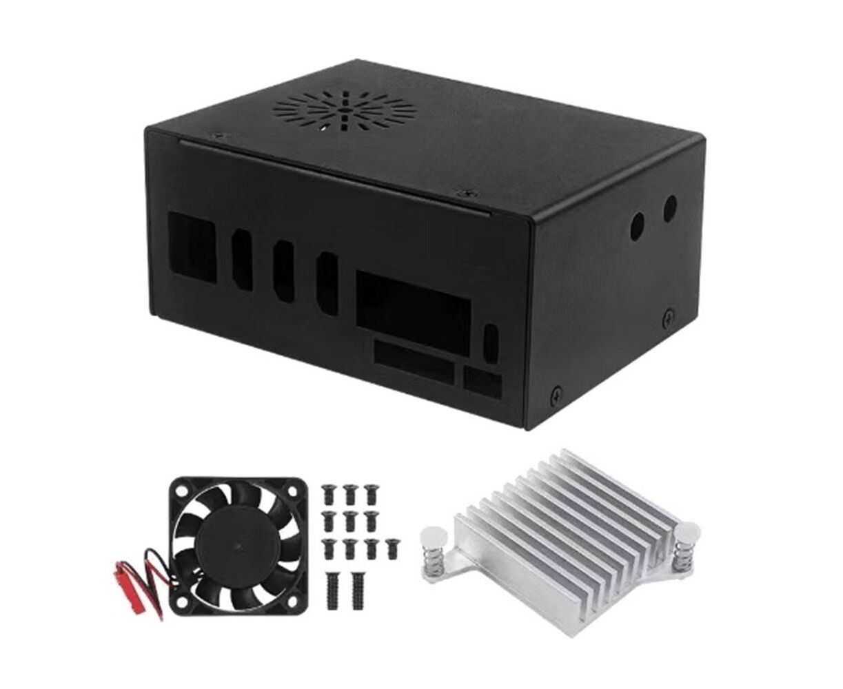 Корпус ACD YL929 Orange pi 5 plus metal case + heatsink + fan, Type 1