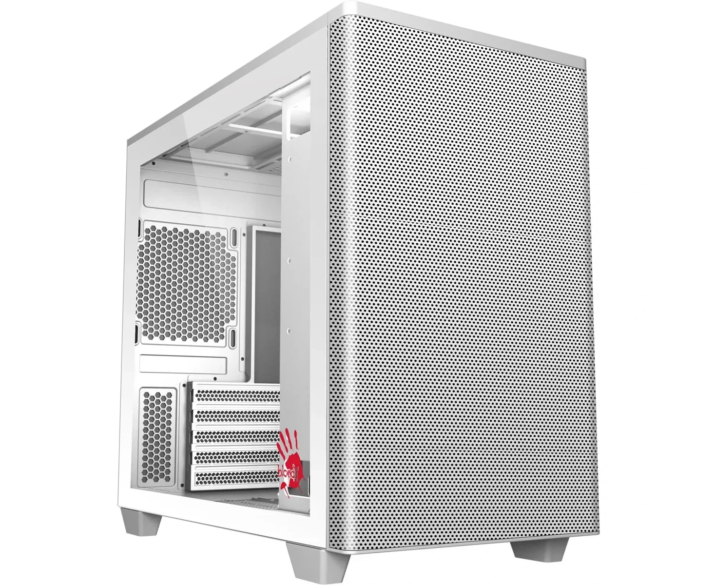 Корпус Bloody BD-CC117 F белый без БП m ATX 5x120mm 1x USB2.0 1x USB3.0 audio bott PSU