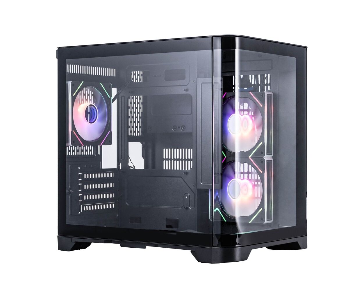 Корпус 1 STPLAYER Uview UV5 ARGB Black (UV5-BK-2 FC7 R-1 FC7) / m ATX / 3x120mm ARGB fans
