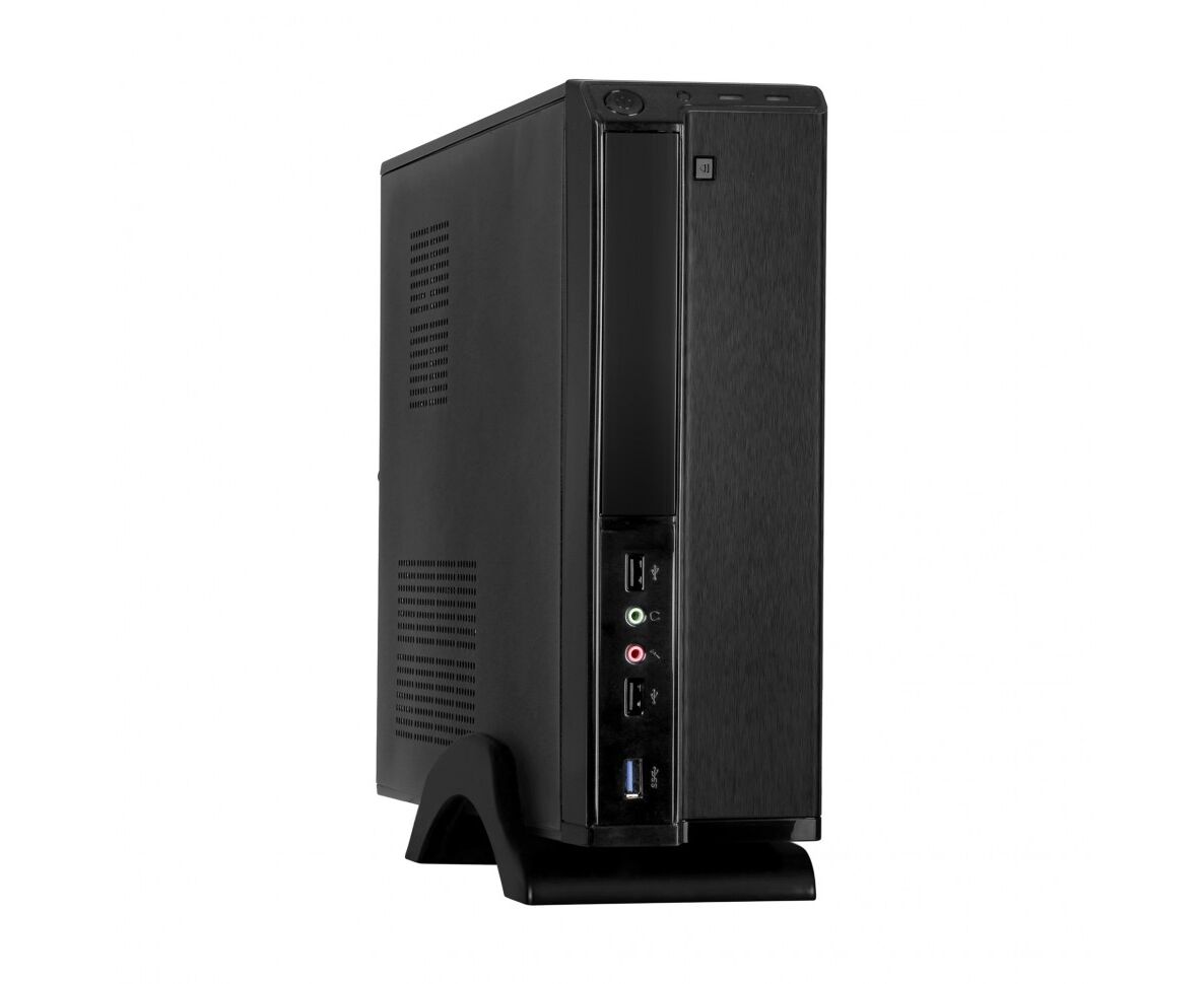 Корпус Desktop Exe Gate MI-207 U-400 W-8 (mini ITX/m ATX, БП M400 с вент. 8см, 1*USB+1*USB3.0, аудио, черный)