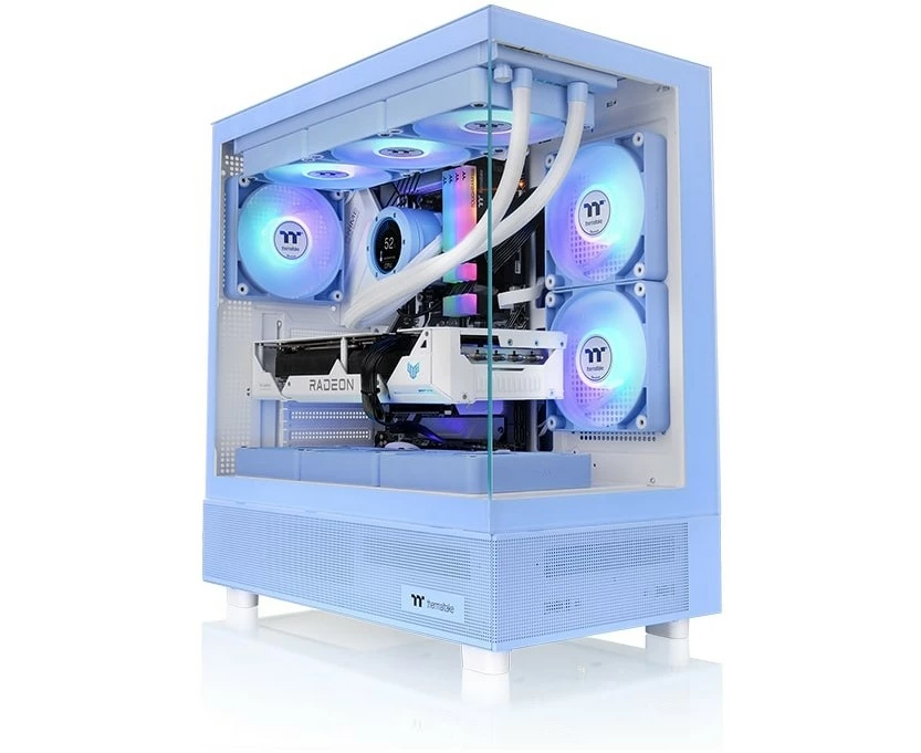 Корпус Thermaltake View 270 TG ARGB Hydrangea (CA-1 Y7-00 MFWN-00) синий без БП ATX 9x120mm 5x140mm 1x200mm 2x USB3.0 audio bott PSU
