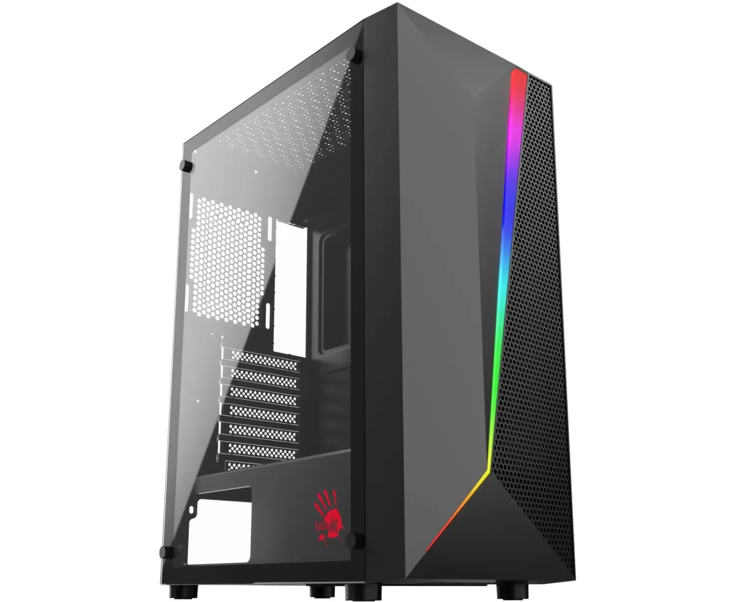 Корпус Bloody BD-CC106 черный без БП ATX 8x120mm 1x USB2.0 1x USB3.0 audio bott PSU