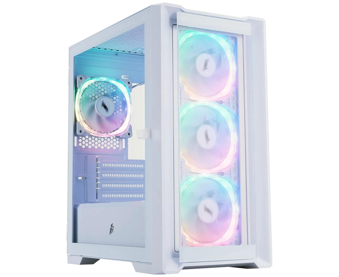 Корпус 1 STPLAYER Trilobite T4-G Glass ARGB White (T4-G-WH-4 FS7-W) / m ATX / 4x120mm ARGB fans