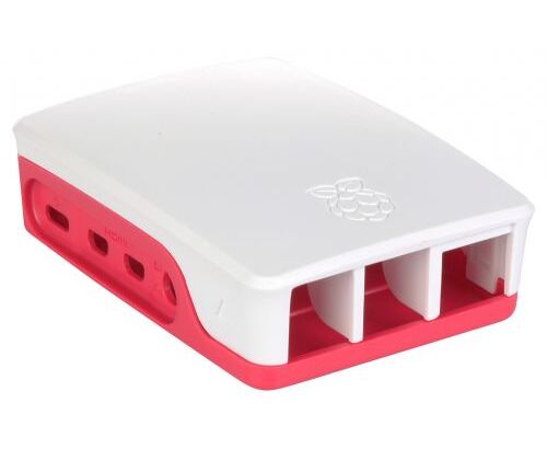Корпус Qumo (RS030) ABS Plastic, Raspberry Pi 4, White+Red