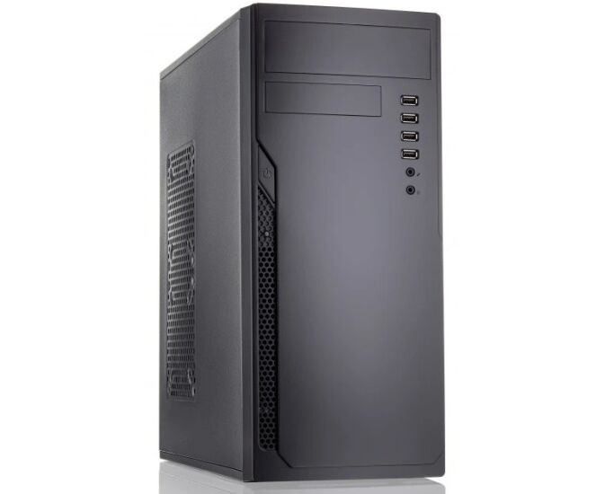Корпус Foxline FL-301 (FL-301-RW), без БП ATX, 4x USB2.0, HDA, w/o Fan, PSU, no Power Cord , w/DVD-RW installed