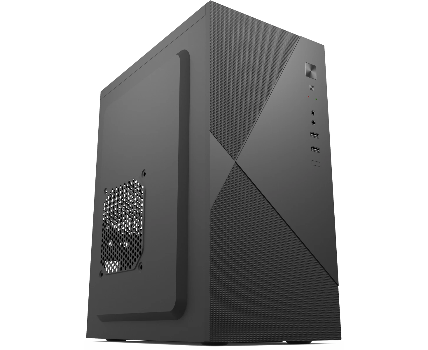 Корпус Foxline Forza FZ-019-SX450 m ATX, 450 W, 2x USB2.0, Black, w/o Fan, 8 cm PSU, power cord