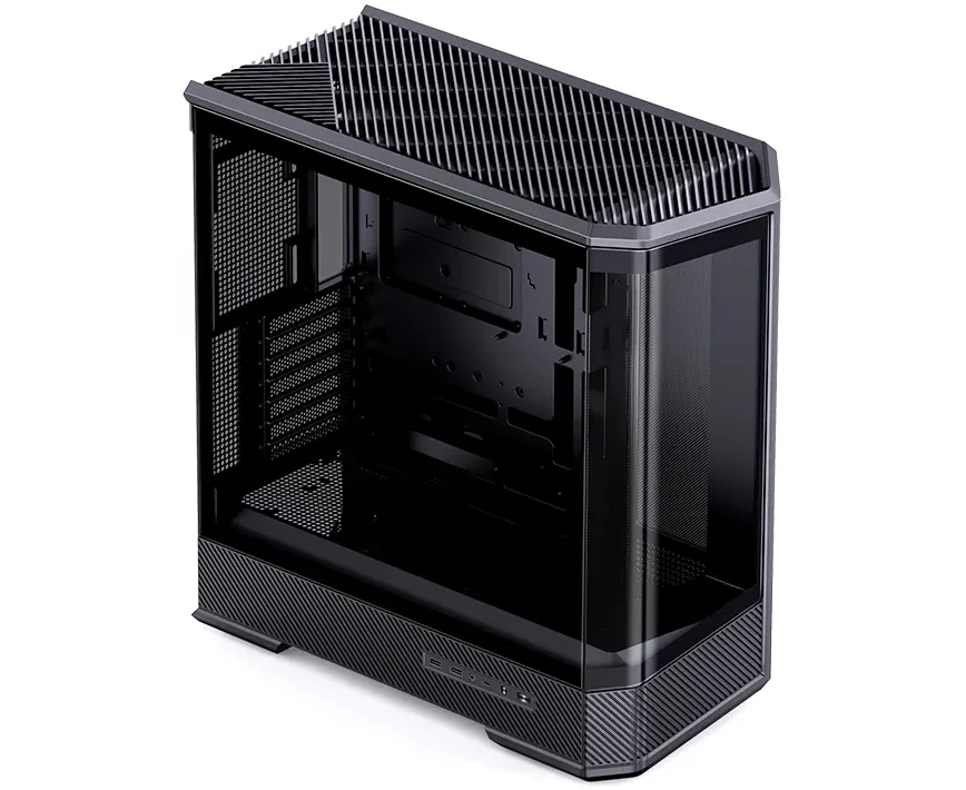 Корпус JONSBO D400 Black без БП, боковая панель из закаленного стекла (панорама), mini-ITX, micro-ATX, ATX, черный
