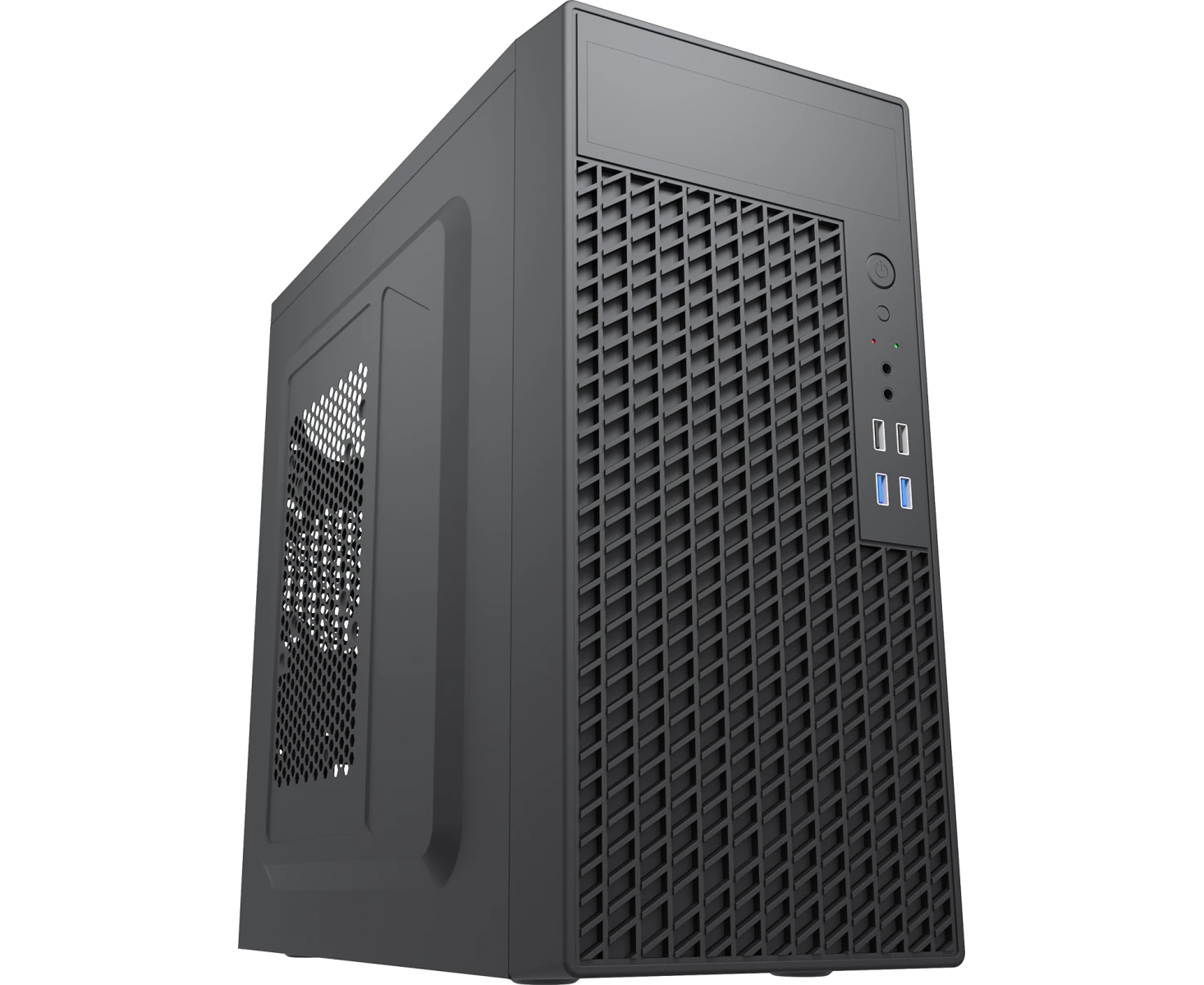 Корпус Foxline Forza FZ-055-SX450-U32 m ATX, 450 W, 2x USB2.0+2x USB3.0, Black, w/o Fan, 8 cm PSU, power cord