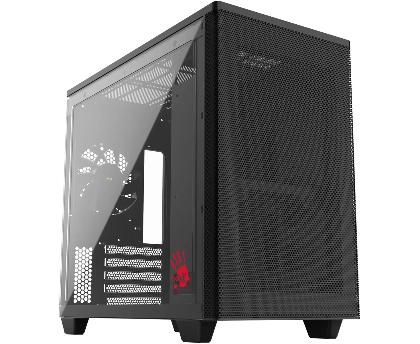 Корпус Bloody BD-CC117 F черный без БП m ATX 5x120mm 1x USB2.0 1x USB3.0 audio bott PSU