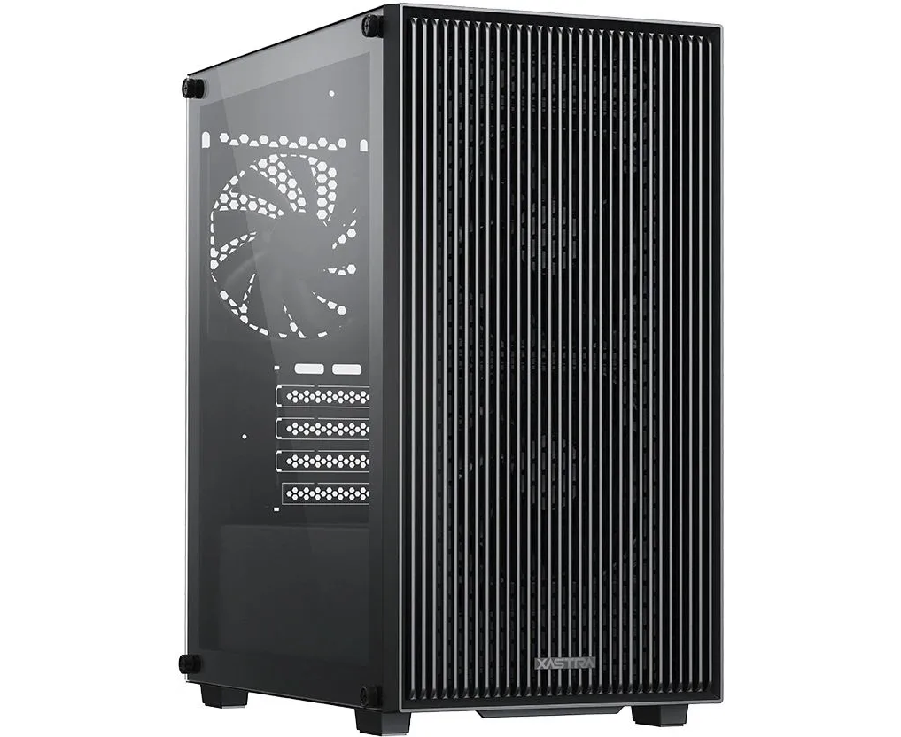 Корпус XASTRA A307 M 3 BK Black (A307 M-3 FC12 BK) m ATX/Mesh/ tempered glass / 3x120mm PWM FC black fans