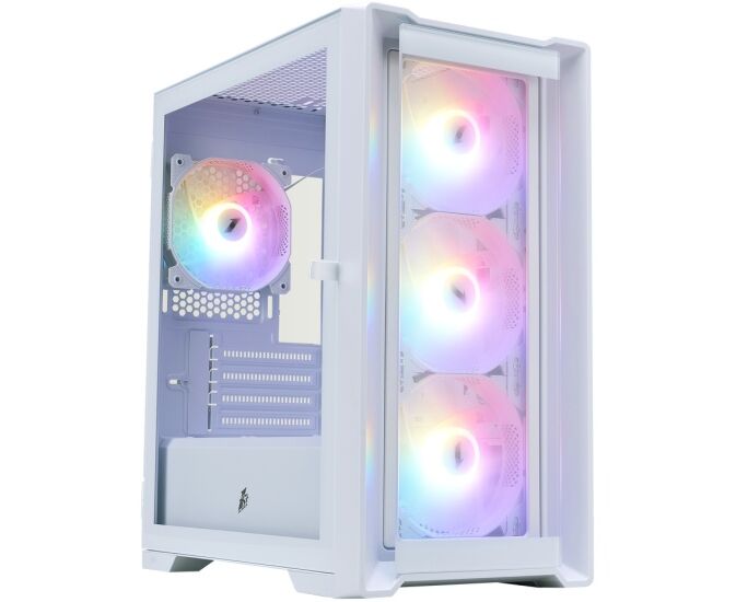 Корпус 1 STPLAYER Trilobite T4-G Glass FRGB White (T4-G-WH-4 F1-W) / m ATX / 4x120mm FRGB fans