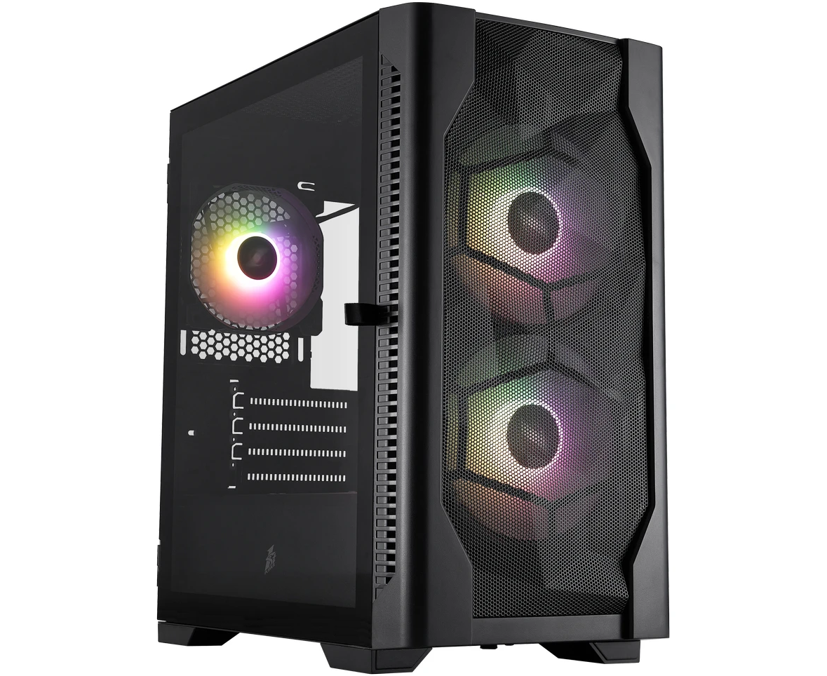 Корпус 1 STPLAYER DK D4-M ARGB Black (D4-M-BK-2 F7-14-1 F7) / m ATX / 2x140mm 1x120mm ARGB fans