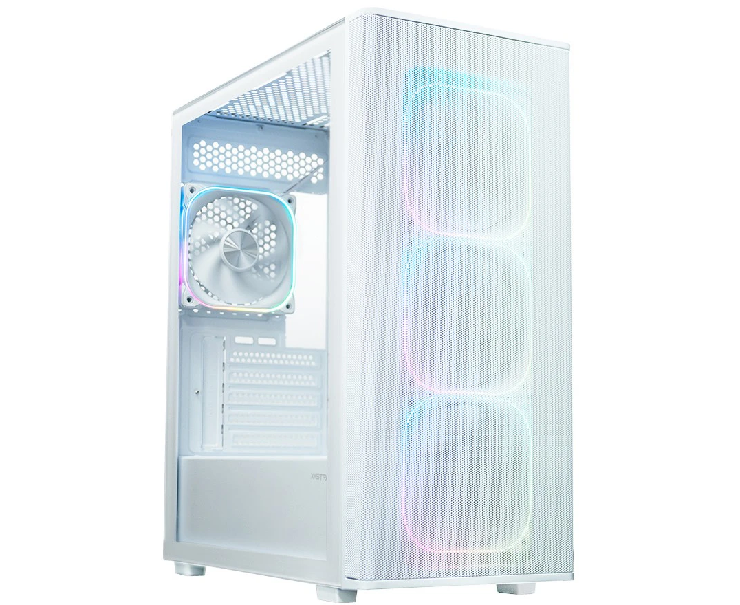 Корпус XASTRA A300 M 4 ARGB-C6 WH White (A300 M-4 FG12 A-C6-WH) m ATX/Mesh/ Srewless full-size TG / 4x120mm FG120 ARGB PWM fans/Argb+PWM HUB 6ports