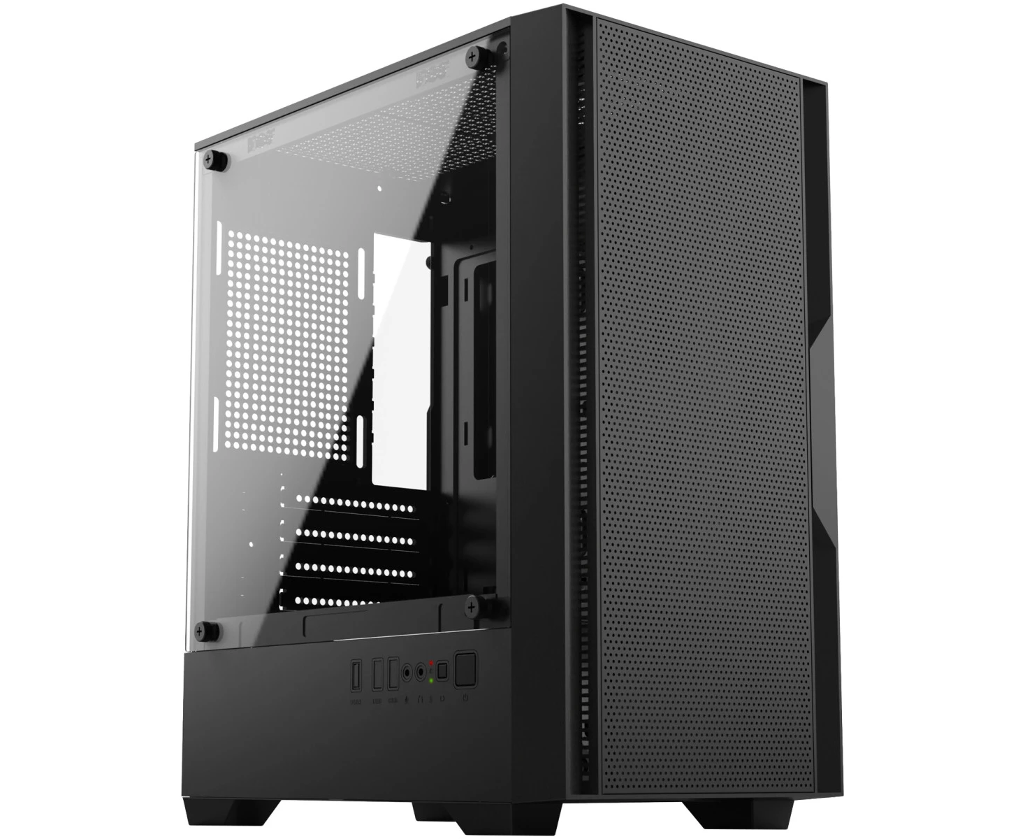 Корпус Оклик OCC-MN307 черный без БП m ATX 8x120mm 2x USB2.0 1x USB3.0 audio bott PSU