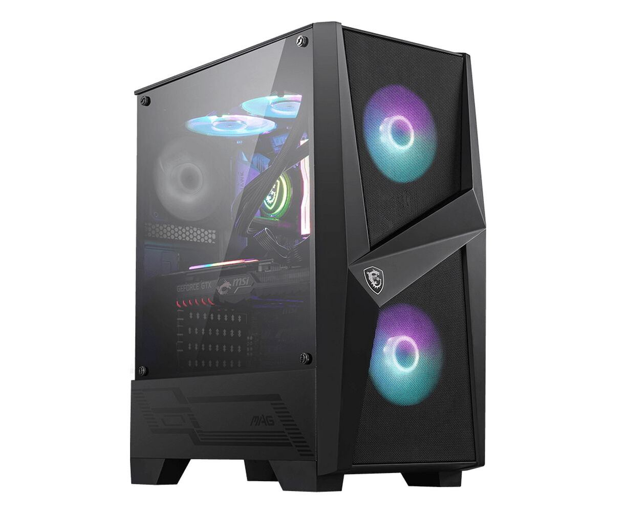 Корпус MSI MAG Forge 100 R (306-7 G03 R43-HH9) Mid-Tower, ATX, 2x USB 3.2, Audio I/O, 2x120mm ARGB Fan, 1x120mm black Fan