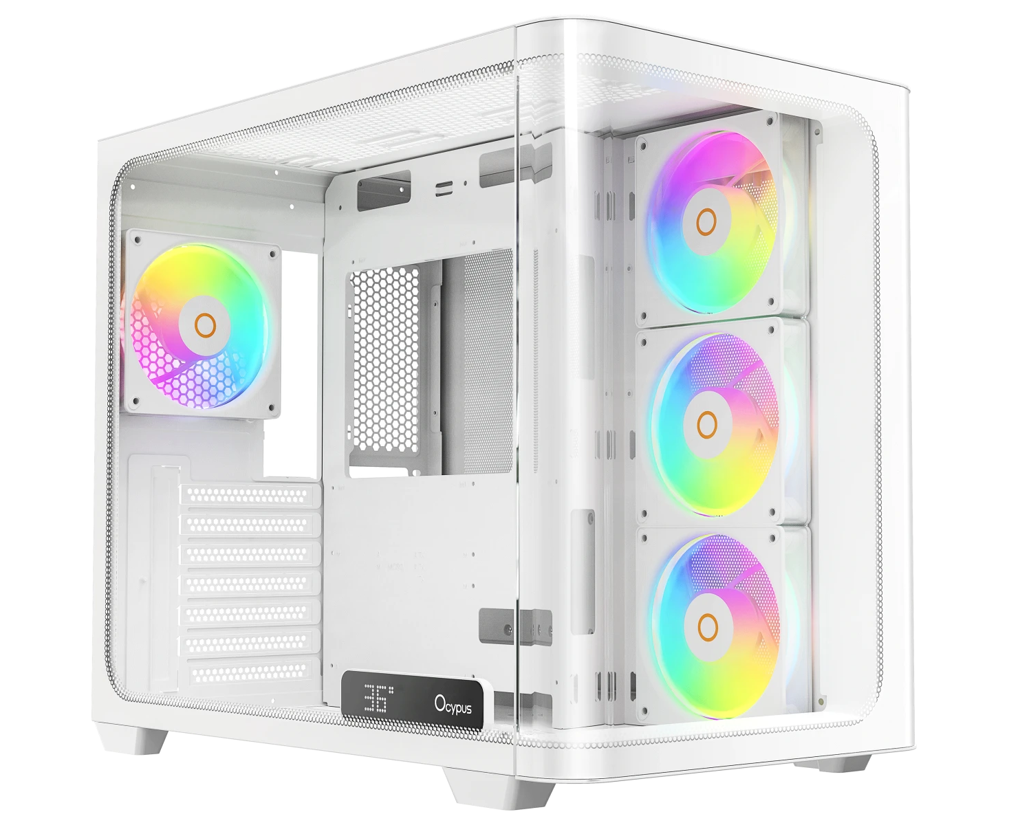 Корпус Ocypus Iota C70 WH Curve ARGB Digital ATX без БП (Iota-C70-WHD400 CD-GL)