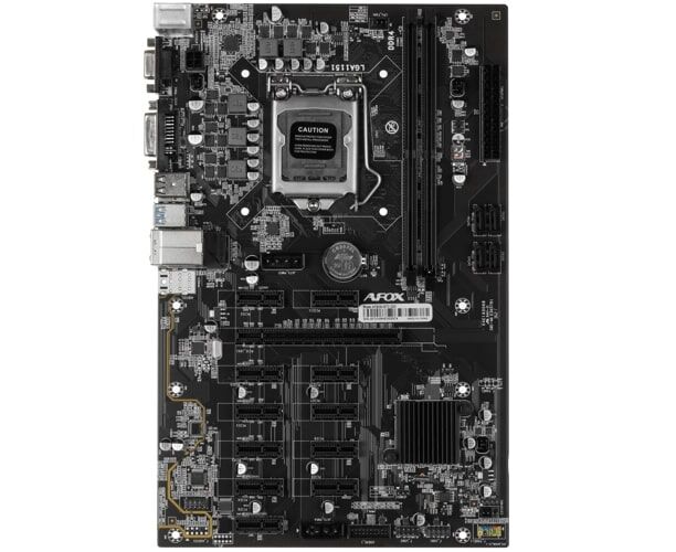 MB s1151 AFOX AFB250-BTC12 EX RTL ATX 2x DDR4 PCI Ex16 11x PCI Ex1 DVI VGA