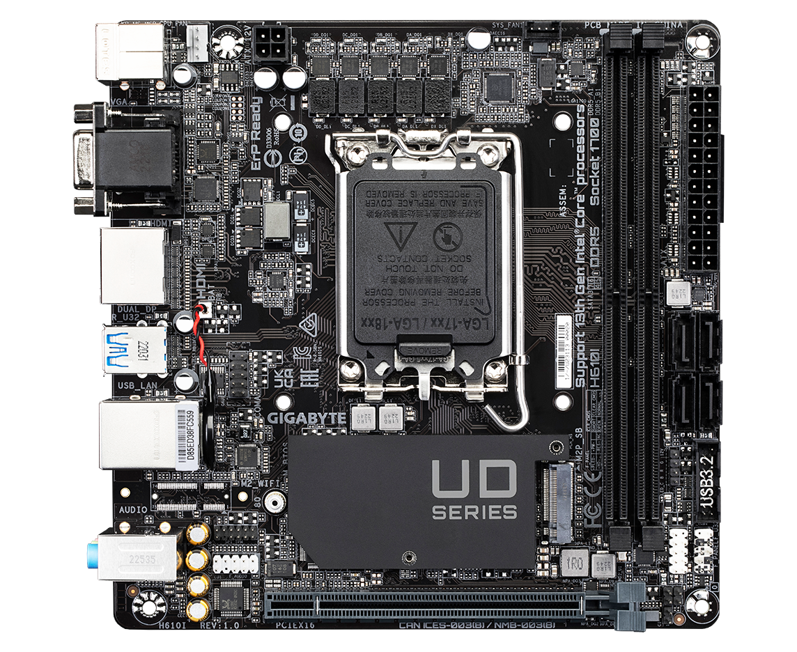 MB s1700 Gigabyte H610 I, Intel H610, DDR4, PC Ie 4.0 x16, ALC887, Mini-ITX