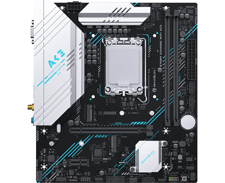 MB s1700 Maxsun MS-B760 M Gaming Wifi Ace (6940709694749), 2*DDR5, 1*PCI Ex16, 1*PCI Ex1, 2*M.2, 6*USB3.2 Gen1, 4*USB2.0, 3*SATA3.0, 1 G, VGA, HDMI, M-ATX, RTL